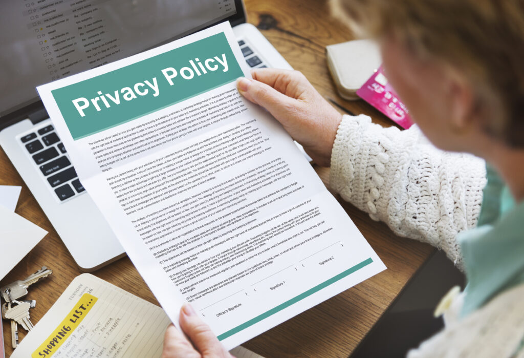 privacy policy service documents terms of use concept